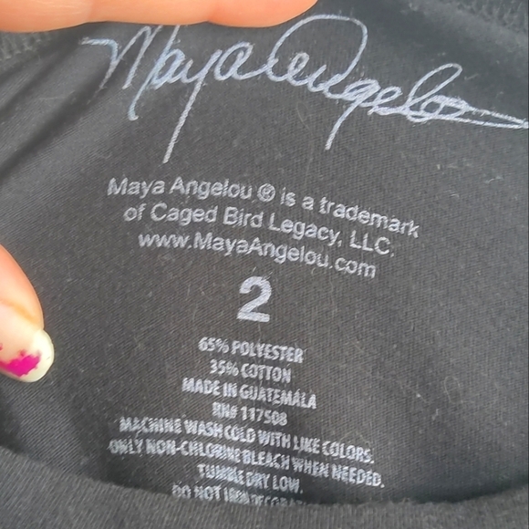 Torrid #TORRIDSTRONG SLIM FIT TEE - MAYA ANGELOU BLACK - Picture 5 of 5